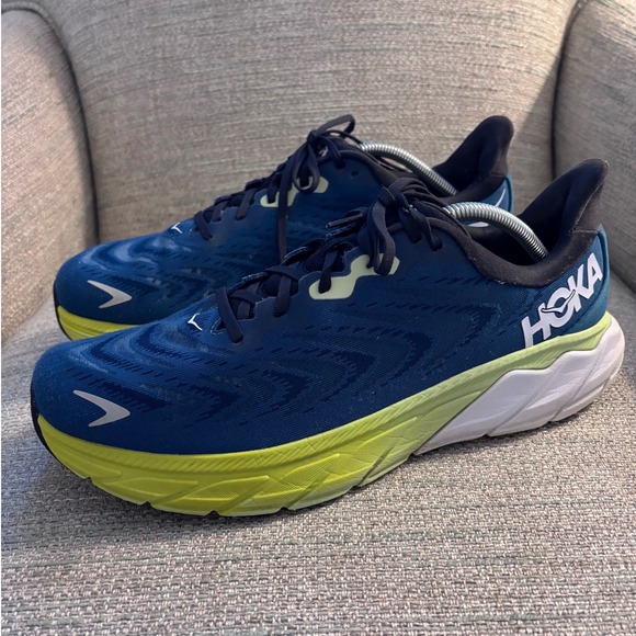 Hoka One One Other - Hoka Arahi 6 Mens Running Shoes Blue Lime Green Stability Sneakers 11.5 D